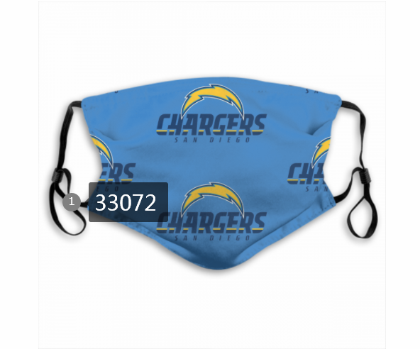 New 2021 NFL Los Angeles Chargers #37 Dust mask with filter